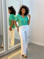 Calça Liz Malha Levemente encorpada OFF-WHITE