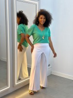 Calça Liz Malha Levemente encorpada OFF-WHITE