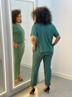 Calça fluity Sequinha Estampada MARINHO C/ VERDE