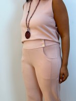 Calça Isa Malha Levemente ENCORPADA ROSA bebê