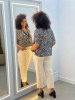 Calça Isa Malha ENCORPADA gelo