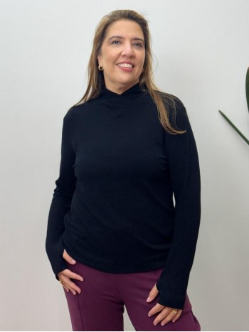 BLUSA cacharel x   boucle PRETA