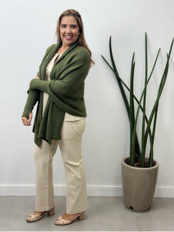 Calça Bella Malha Encorpada gelo