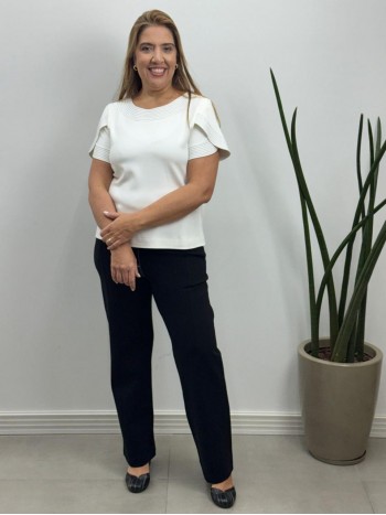 Calça juliana Malha encorpada preta