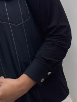 CAMISA ISADORA PRETA COM PESPONTO OFF
