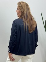 CAMISA ISADORA PRETA COM PESPONTO OFF