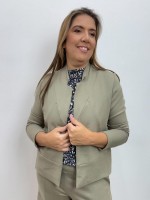 casaco Aurora MALHA LEVEMENTE Encorpada VERDE OLIVA