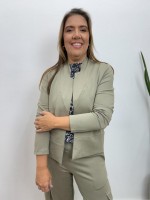casaco Aurora MALHA LEVEMENTE Encorpada VERDE OLIVA