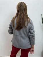 Casaco Carol Malha LEVEMENTE Encorpada cinza