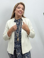 Casaco Carol Malha LEVEMENTE Encorpada gelo