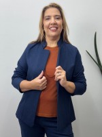 Casaco Carol Malha JEANS ENCORPADA
