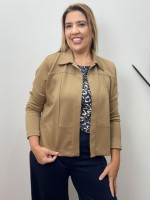 casaco LOurdes Malha levemente Encorpada CASTOR