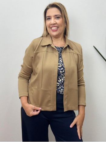 casaco LOurdes Malha levemente Encorpada CASTOR