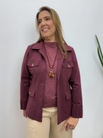 Casaco Mara Malha ENCORPADA marsala
