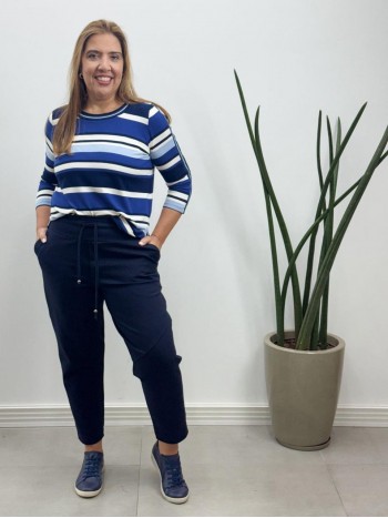 Calça Andrea Malha Encorpada marinho