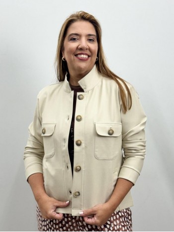 Jaqueta Dália Malha Encorpada gelo